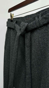 Ermenegildo Zegna Heavy-weight Belted Wide Pants