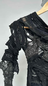 Tao Comme Des Garçons Lace-string Cut-out Sweater