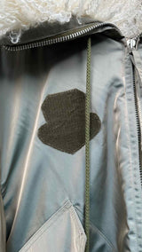 Vaquera Fur Hooded Quilted Lining Oversized MA1 Puffer Jacket