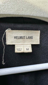 Helmut Lang Leather-htbrid Wool Over Coat