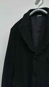Comme Des Garcons Homme Plus Reflective Pin-stripe Boiled-wool Suits