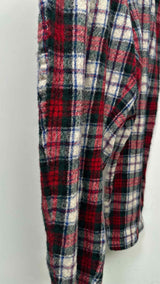 Comme Des Garcons Shirt Boiled Wool Plaid Wide Pants