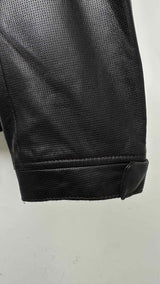 Giorgio Armani Collarless Mesh Leather Jacket