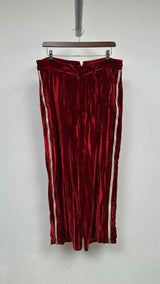 Shinya Kozuka Side-Zip Velvet Stripe Drop-clutch Wide Pants