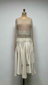 LOEWE "Mixed-Media" Pleated Bottom Dress