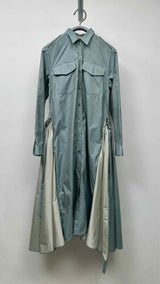 Dries Van Noten Two-toned Drawstring Light Coat