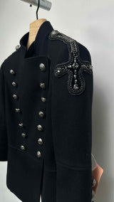 Pierre Balmain Embellished Crystal Military Napoleon Jacket