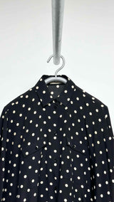 Saint Laurent S/S Polka-dot Silk Shirt Dress