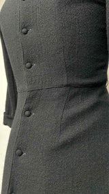 Comme Des Garcons Comme Des Garcons H/S Velvet-shoulder-hybrid Dress