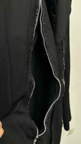 Comme Des Garcons Homme Plus Distressed Front-zip Blazer Jacket
