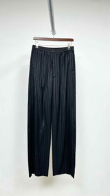 Balenciaga Elastic Logo-waist Docking Stripe Wide Easy Pants