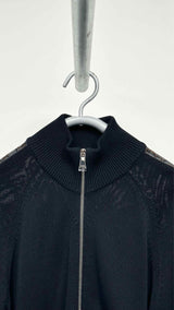 Dior Knit Oblique Jacquared Zip-up Cardigan