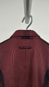 Jean Paul Gaultier Cyberbaba Distinct Trompe-l'oeil Stripe Tracker Jacket