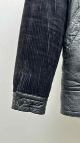 Kansai Yamamoto Faux-leather Jacquard Hybrid Reversible Jacket