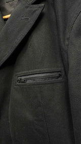 Issey Miyake Heavy Cotton Zip-Up Biker Blazer