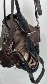 Marni Studded Multi-fabric Shoulder Bag