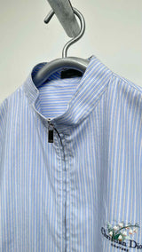 Christian Dior Mock Neck Striped Light Bomber Jacket