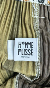 Homme Plisse Pleated Stripe Easy Shorts