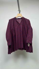 Daniela Gregis L/S Plaid Oversized Blouse