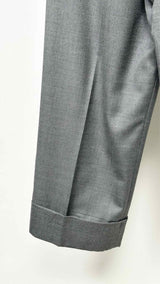 Thom Browne Pleated Back-Buckled High-Waist Wide Pants