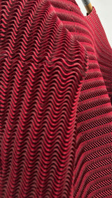 Issey Miyake H/S V-neck Wavy-pleated Long Top