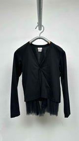 Noir Kei Ninomiya Tulle-bottom Light Cardigan