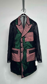 Comme Des Garcons Homme Plus Double-breast Nylon Tulle Coat