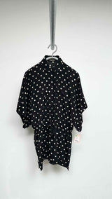 Saint Laurent S/S Polka-dot Silk Shirt Dress