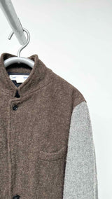 Comme Des Garcons Shirt Color Blocking Boiled Wool Coat