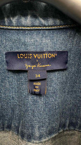 Louis Vuitton X Kusama Yayoi Faces Leather-patch Denim Jacket