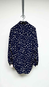 Balenciaga Polka-dot Satin Oversized Shirt