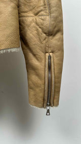 PRADA Hooded Shearling Leather Jacket
