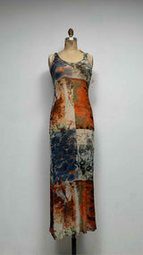 Jean Paul Gaultier Abstract Bacteria Mesh Maxi Dress