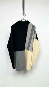 Jil Sander Multicolor Blocked Paneled Sweater