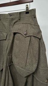 Comme Des Garcons Homme Plus Drop-clutch Cargo Wool Wide Pants