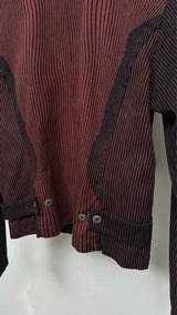 Jean Paul Gaultier Cyberbaba Distinct Trompe-l'oeil Stripe Tracker Jacket