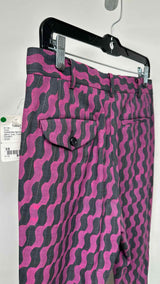 Comme Des Garcons Homme Plus Wave Printed Side-zip Pants