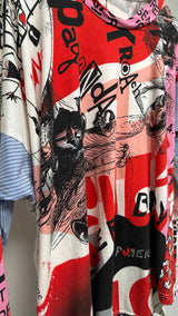 Vivienne Westwood L/S Hybrid Pullover Print Top