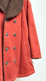 Jeans of Plantation Boa-collar Pea Coat