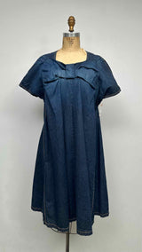 Junya Watanabe Denim S/S Front-Bow Oversized Denim Dress