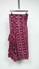 Women's Comme Des Garcons Floral-embroidered Macrame Wrap-top Ruffle Skirt