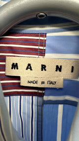 Marni S/S Asymmetrical Striped Panel Shirt