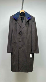 Balenciaga Double-breasted Houndstooth Oversized Long Coat