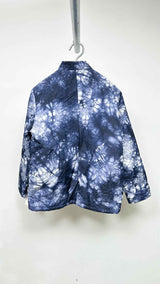 Blue Blue Japan Kagozome Quilteed Wrap Puffer Jacket