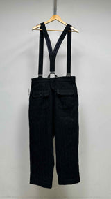 A Tentative Atelier Painter Cross Stripe-Band Pants