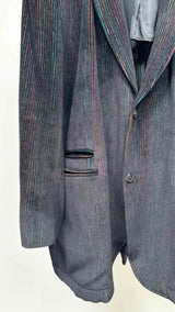 John Varvatos Leather-collar Corduroy Blazer Jacket