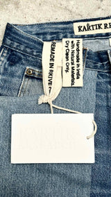 Kartik Research Chikankari Straight-Leg Embellished Panelled Jeans