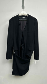 Comme Des Garcons Homme Plus Asymmetrical No-Collar Deformed Coat