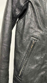 Rick Owens Hammered Leather Biker Jacket