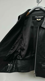 Junya Watanabe Portrait-Collar Leather Jacket